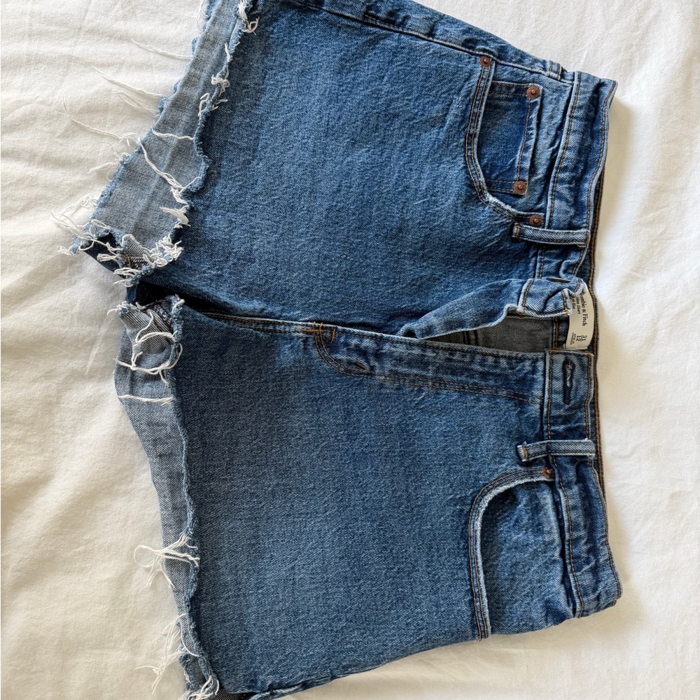 Abercrombie & Fitch High Rise Denim Shorts